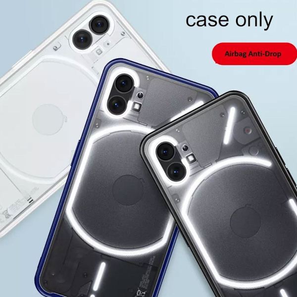 För Nothing Phone 1 Skyddande Stötfångare Skal Matt Mjukt TPU Skal 8E5T Armor R6D6 black for nothing phone 1