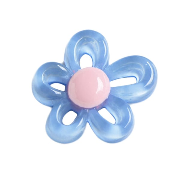 10 stilar Transparent färgade oregelbundna ihåliga blommor Sieve Res Blue One size