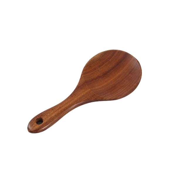 1 st Trä Köksredskapsset, Svart Valnöt Trä Långa Skedar Spatel Handtag Y5Y7 ladle 1pcs