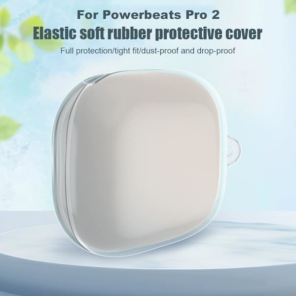 Genomskinligt skal för Beats-Powerbeats Pro 2, mjukt, transparent och stöttåligt TPU-skal.
