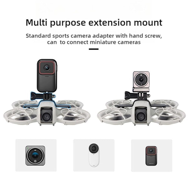 Drönare Expansionsfäste Action Kamera Hållare Adapter för DJI NEO/Insta360 GO3S/GO3 BlackC C