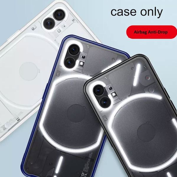 För Nothing Phone 1 Skyddande Stötfångare Skal Matt Mjukt TPU Skal 8E5T Armor R6D6 black for nothing phone 1