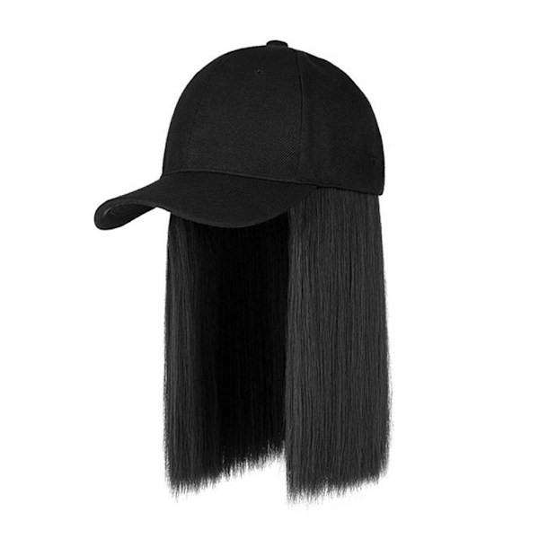 Perukhatt Integrerad Dam Sommar Mode All-Match Lot M6 Konstgjord Peruk K8H5 Natural Black Black Duck Tongue