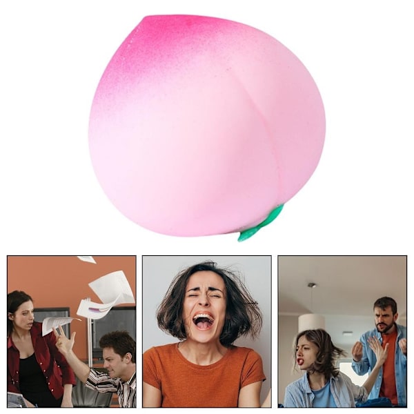 Peach Kreativa Stressleksaker Mjuk PU Cupcake Scrooge Långsam Återhämtning Stressleksaker Gåvor