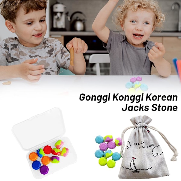 Saekdong Gong Gi Konggi / Koreansk traditionell jack stone-spel Style 2 10pcs+Free storage box