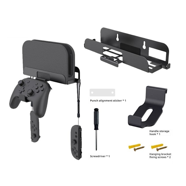 Väggfäste för Switch 2, Metall Väggmonterat Hållarfäste för Switch 2 Spelkonsol, Utrymmesbesparande Vertikalt Ställ Väggmonteringsförvaring