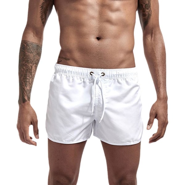 Badshorts för män Sommarbadkläder Man Baddräkt Surfbräda Man C white XXL