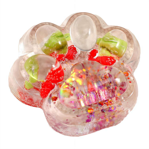 Kattfot Klämleksaker, Kattfot Kläm Silikonleksak, Taba Squish y Paw, Färgglada Paw Squish y Leksaker, Mjuka Klämmar Fidget Leksak För Stresslindring pineapple 1pcs
