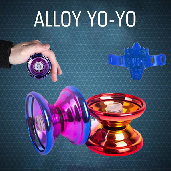 Lila Färgskiftande Legering Metall Jojo Leksak Fancy Jojo Y6O8 red one-size