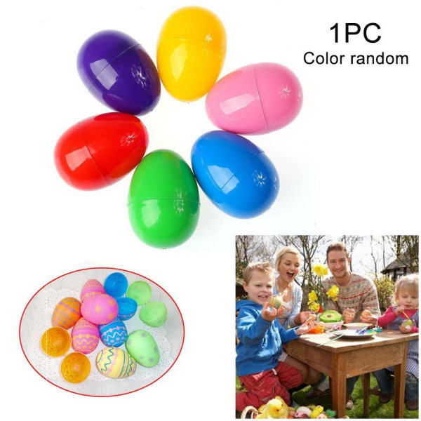 10/50PC Plast påskägg Gör-det-själv-dekoration Måla Toy Craft Ki Mix-ColorA one-size 50pcs