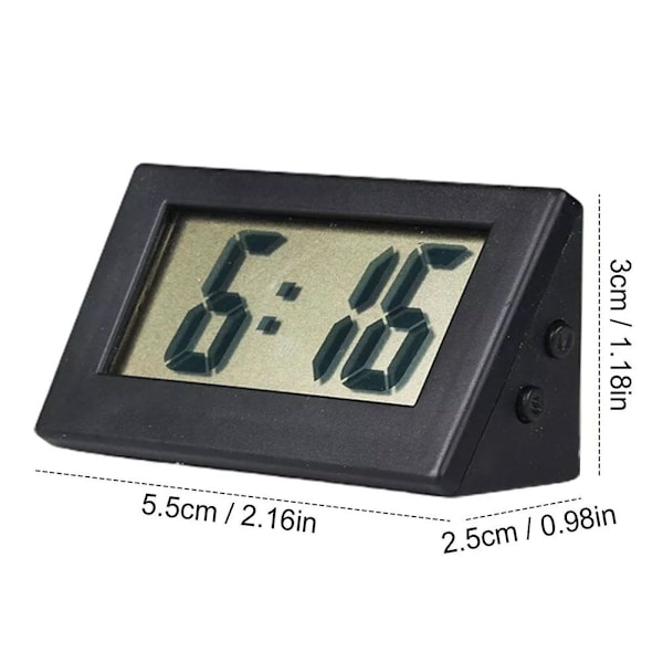 Digital Klocka Endast Batteridriven, LED Stor Display, Liten Digital Reseklocka, lämplig för Sängbord/Sovrum White 1pcs
