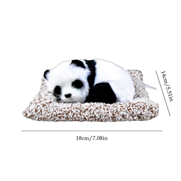 Bildekoration Instrumentbräda Simulerad Panda Bil Interiör Dekoration Lukt Docka Display Absorberande S1Q2 gray one-size