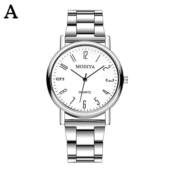 Herr Quartz Klocka Rostfritt Stål Armband Affärsklocka Mode Enkel Legeringsklocka För E7T0 Black Digital scale