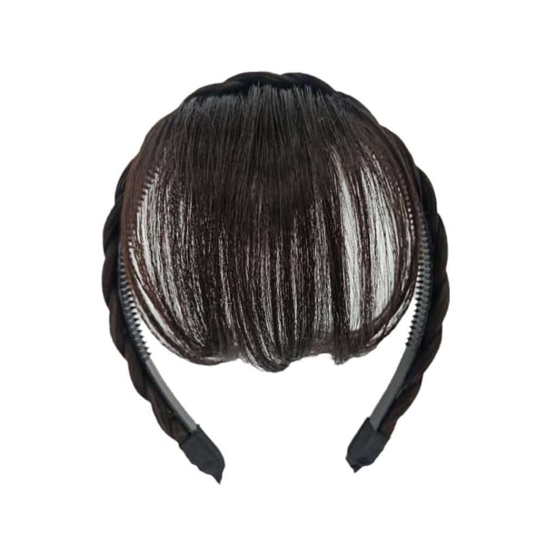 Front Hair Bangs Peruk Pannband Hårförlängningar Bangs Pannband wit light brown One-size