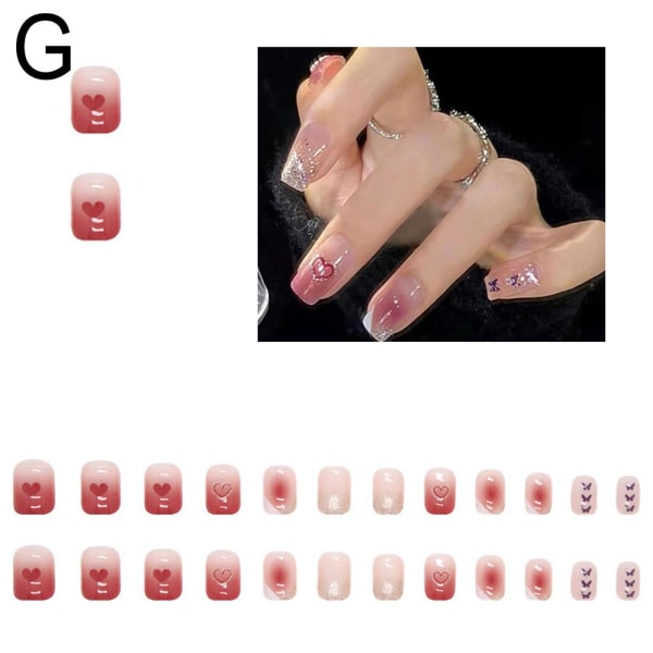 Nagelflingor utsmetade Avtagbar falska nagelbåge 7 one-size