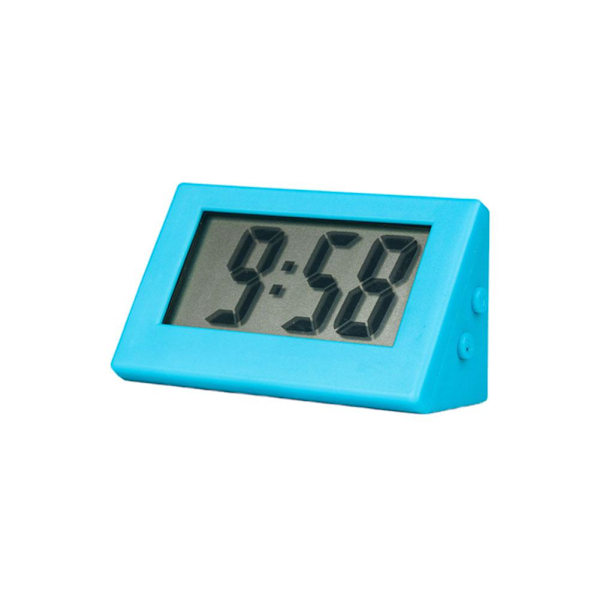 Digital Klocka Endast Batteridriven, LED Stor Display, Liten Digital Reseklocka, lämplig för Sängbord/Sovrum Blue 1pcs
