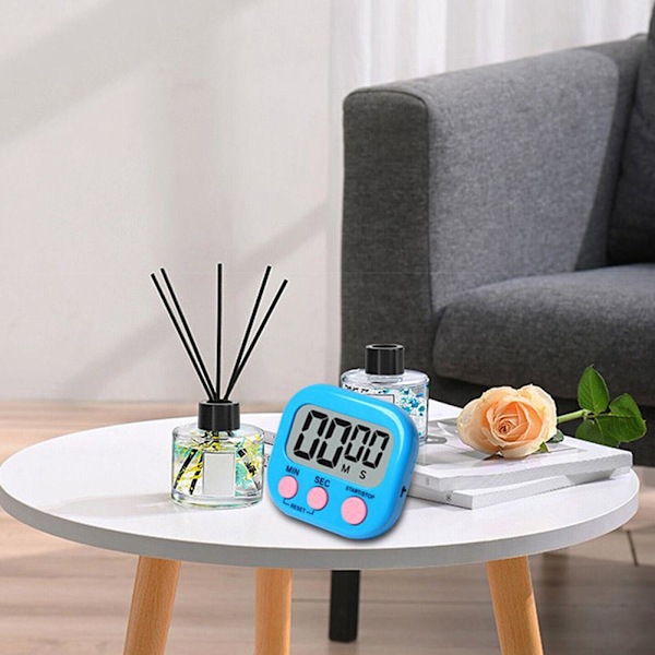 Stor LCD Digital Kökstimer Matlagning Nedräkning Upp Klocka Högt Alarm Magnetisk green 1PCS