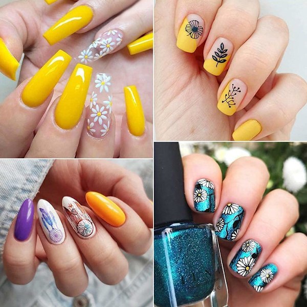 Kvinnor Dubbelhuvud Klar Silikon Jelly Nagelkonst Stämplare & Verktyg Skrapa Q1K9 Transparent colorB L