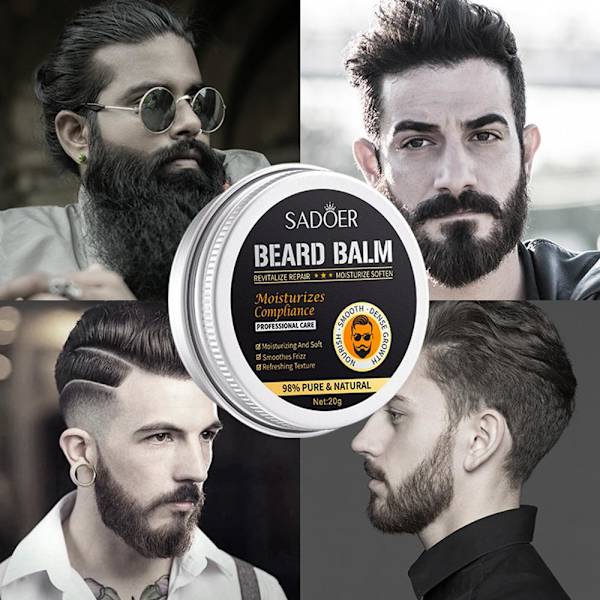Naturligt skäggbalsam Professionell skäggvårdsprodukt Organisk mustasch whiteA 20g 10pcs