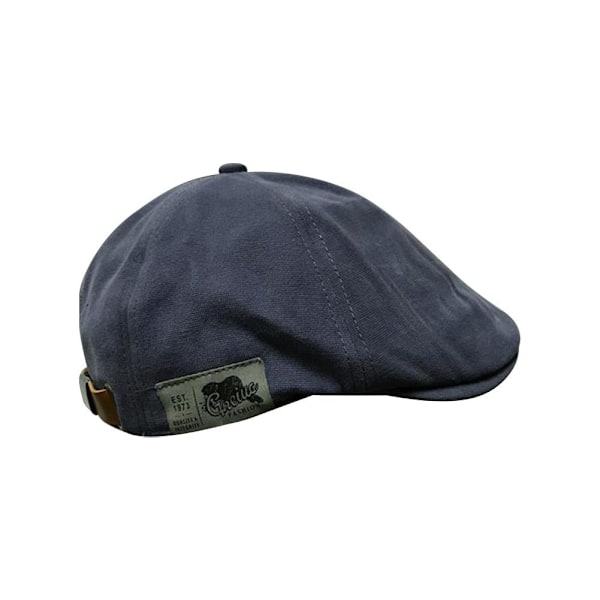 Retro Herr Bomull Ivy Flat Cap Newsboy Justerbar Basker Cabbie Gatsby Körhatt♤ blue one-size