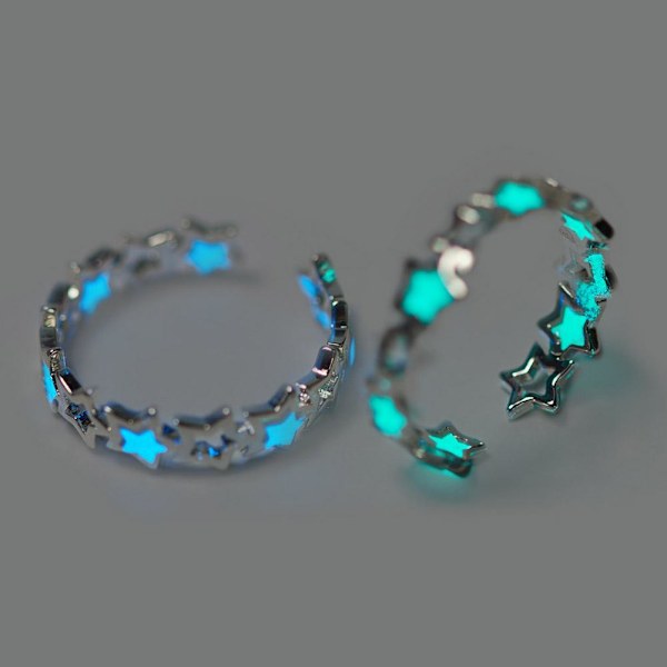 Lysande stjärnringar för par med genombruten design ,σ к{ σв κь д{ бθ {ф т^ ]δ ю _η Green One size
