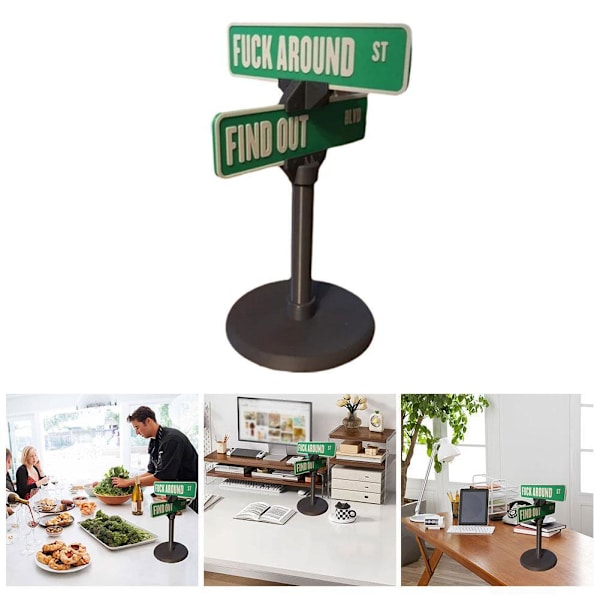 F*** Around And Find Out Skrivbordsskylt Leksak R5E2  GreenA 1pcs