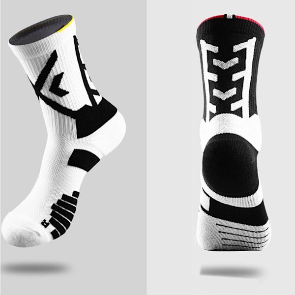Herr Elite Basketstrumpor Sportstrumpor Halkfria Herr Fotboll Basket S H6X3 White 1 pair