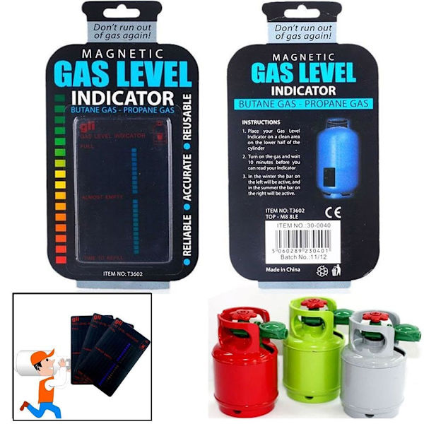 Magnetisk Gasflasknivåindikator, Gasbehållarnivåindikator Magnetisk Mätare Flaska, Indikator Mätare Husbil Rese Grill