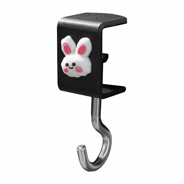 Vikbara Väskkrokar Portabla Metall Handväska Krok Hängare Hållare Plånbok Bordskrokar Väska Y6h4 Black White Rabbit