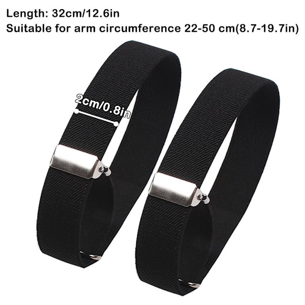 Herr Business Elastisk Justerbar Skjortärmshållare Armband Ärmhållare Rem A9 wine red One-size
