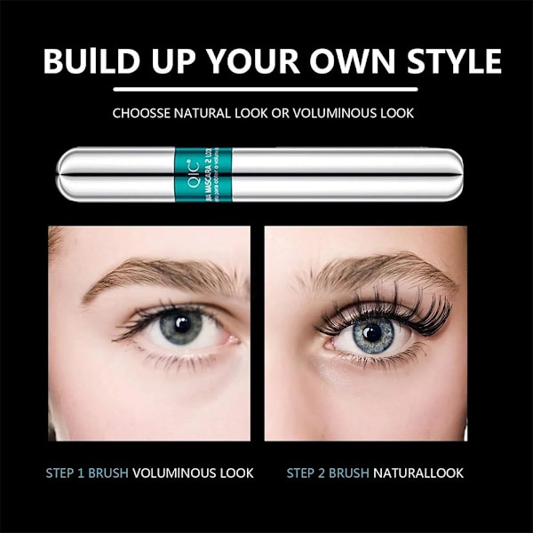 Mascara Vattentät och Svettsäker Volym Dubbel Effekt Mascara