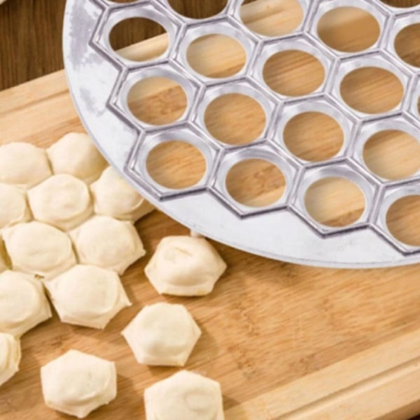 Degpress för köket, Raviolitillverkningsform, Dumplingform, DIY-tillverkare Dumpling Pelmeni Form Pastaform 37 Hål Dumpling Maker, Rysk P