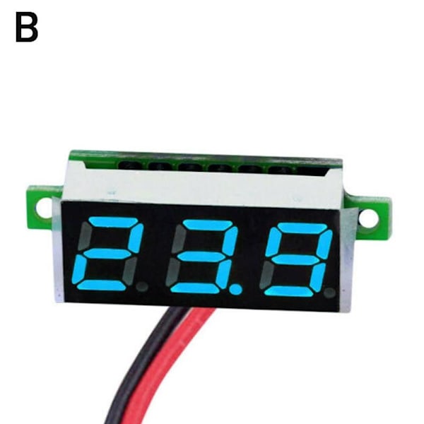 Mini LCD Digital Voltmeter Spänningsmätare Panel Volt Tester Monitor*. blue One-size