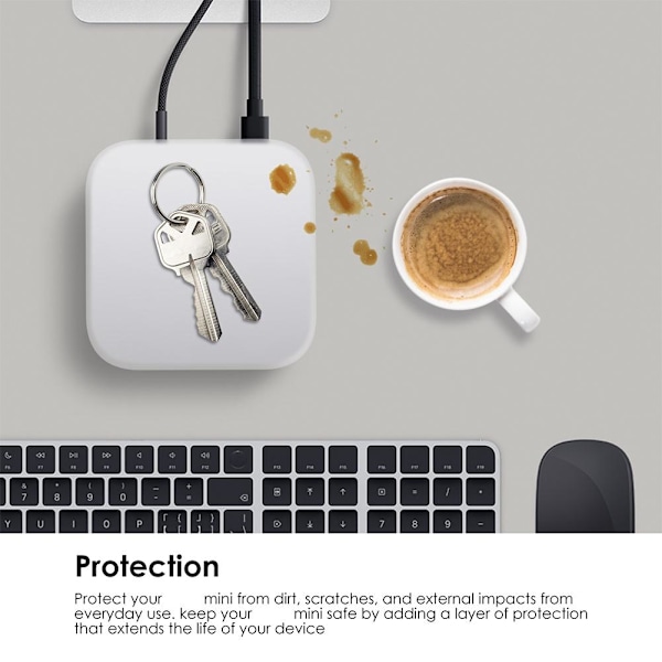 För 2025 Apple Mini M4 Värd Skyddande Silikonfodral Anti Fall Heltäckande transparent 1pcs