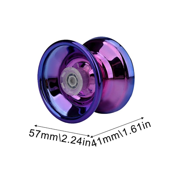 Lila Färgskiftande Legering Metall Jojo Leksak Fancy Jojo Y6O8 purple one-size