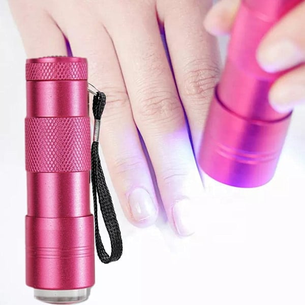 UV-ficklampa för naglar, Handhållen Mini UV LED-nagellampa, Portabel UV-presslampa för nagelkonst med silikonhuvud, Mini-nagellampa för nageltorkargel