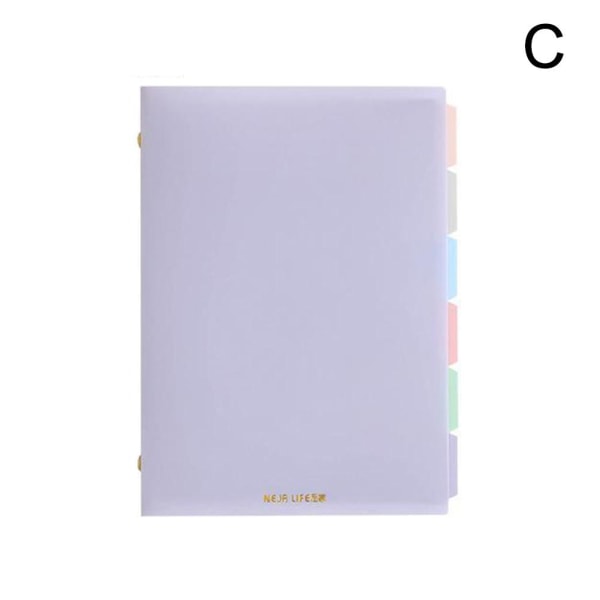 Lösbladig anteckningsbok innerdel Etikett-indexpapper Pp Plast P purple B5