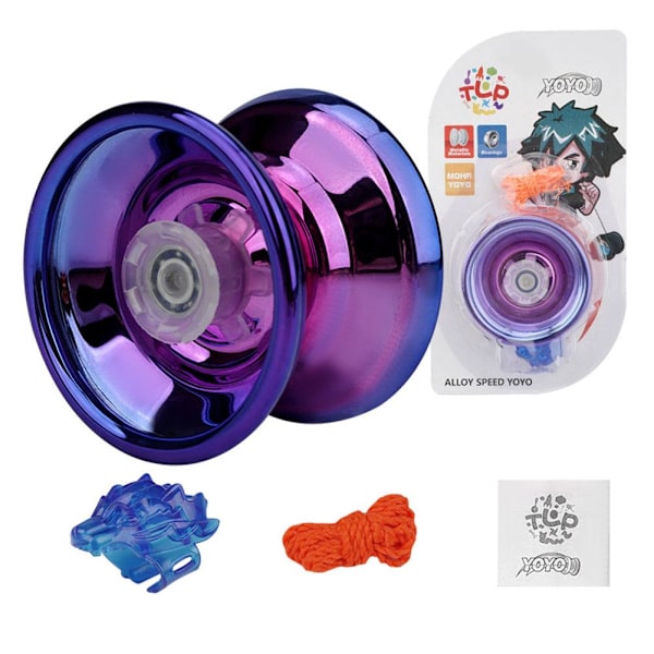 Lila Färgskiftande Legering Metall Jojo Leksak Fancy Jojo Y6O8 purple one-size