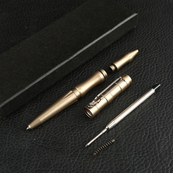 1x taktisk penna polisens militära nödutrustning Fönsterbrytare H gold One-size