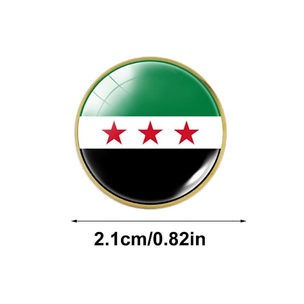 Syrisk självständighetsflagga Frihet Nål Knapp Flagga Pin T7K2 Syrisk F3C6 new 1pc