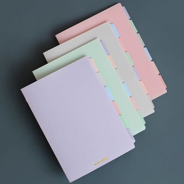 Lösbladig anteckningsbok innerdel Etikett-indexpapper Pp Plast P pink0 B5