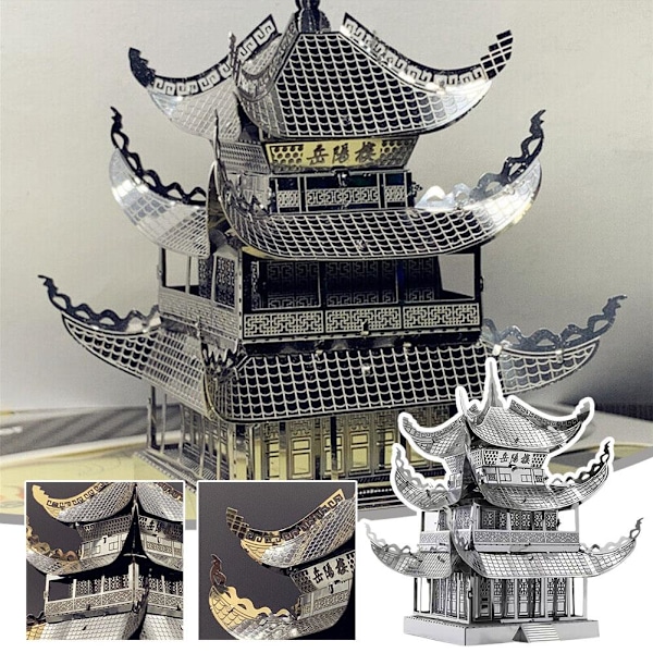3D Metall Pussel Yueyang Torn Modell Kit DIY Montera A5 Pussel F5A3 Hot Z9R4