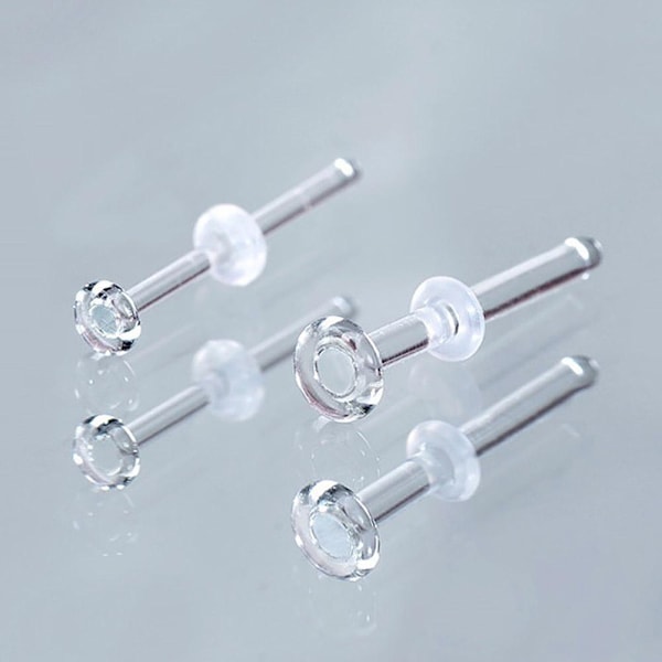 Glas Örhängen Transparent Osynlighet Mode Örhängen Accessoarer För Student Kvinnor Män P7 WhiteC One size 2pcs