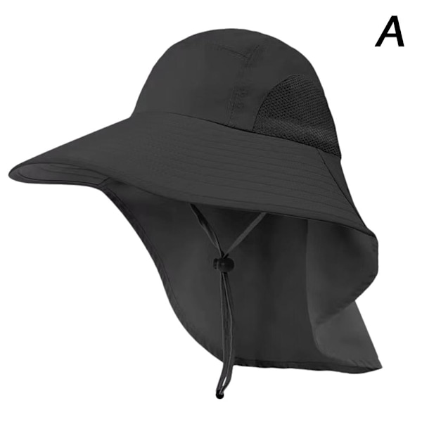 Solhatt för män och kvinnor med nackskydd UPF 50+ UV-skyddande vandrings- och fiskehattar ＋ Khaki onesize