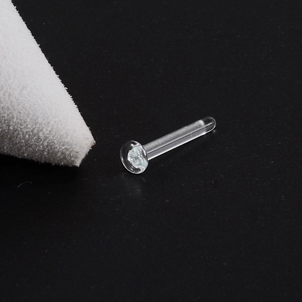 Glas Örhängen Transparent Osynlighet Mode Örhängen Accessoarer För Student Kvinnor Män P7 WhiteB One size 2pcs