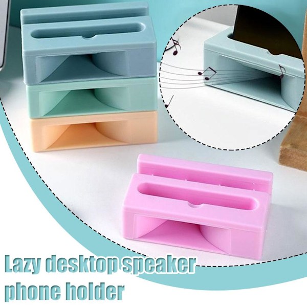 Bärbar Mobiltelefonhållare Ljudförstärkare Högtalare Skrivbord Z3D2 Pink 1pcs