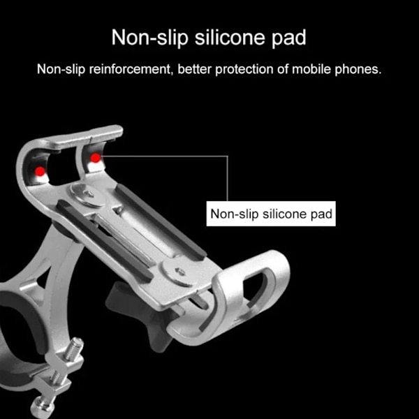 Aluminiumlegering 360 Graders Rotation Cykel Motorcykel Styre Telefonhållare Fäste red onesize