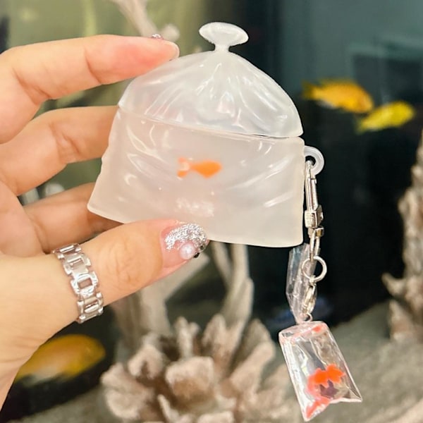 Guldfisk Väska Hörlursfodral Skyddsfodral för AirPods 1 2 3 4 Pro 2nd ✨p AirPods 4 1pcs