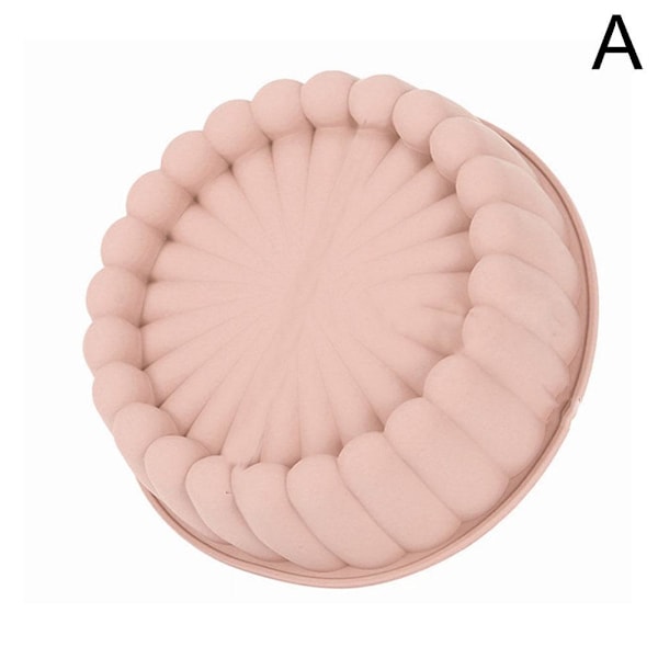 8\" Silikon Rund Kakform Non-stick Bakplåt Form Bakverk DIY -NY I6Y0 pink 8inch