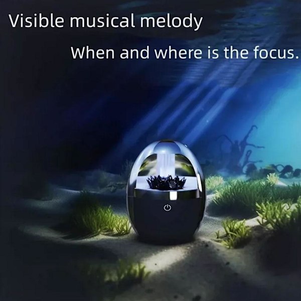 Ferrofluid Högtalare, Ferrofluid Ljudvisualiserare, Musik Får Liv med Dansande Ferrofluid, Bluetooth 5.0 Trådlös Högtalare, 4-Färgs Anpassningsbar